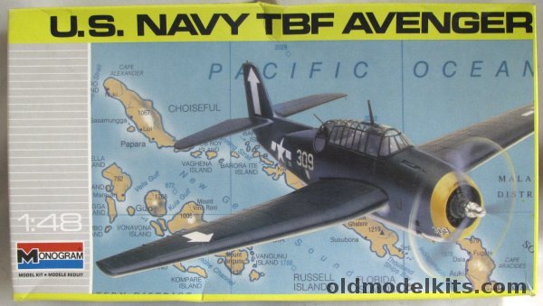 Monogram 1/48 Grumman TBF Avenger, 5210 plastic model kit